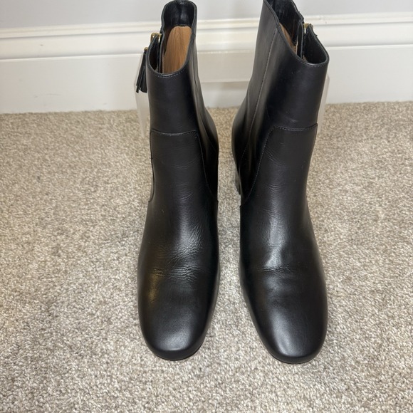 Johnston & Murphy Women's Black Ankle Block Heel Boots Leather Size 9.5 2.25" - Picture 3 of 13